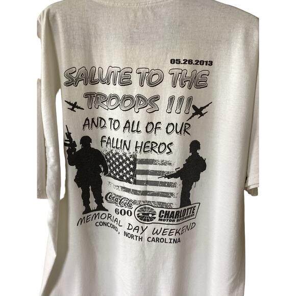 Coca Cola Charlotte Motor Speedway Salute to The Troops Tee Size XL - Picture 3 of 5